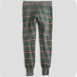 J. Crew Fair Isle Wool Multicolor Striped Knit Leggings XS